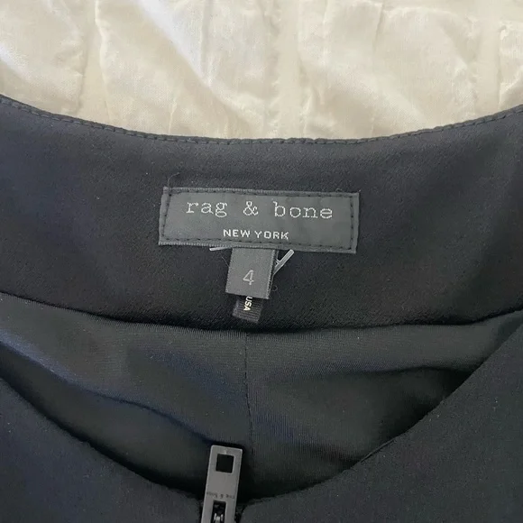 Rag & Bone Andrea  Black and White Mini Dress - Picture 3 of 7